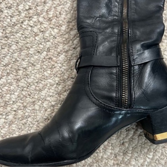 TORY BURCH RIDING HEELED KNEE HIGH BOOTS - Picture 9 of 16